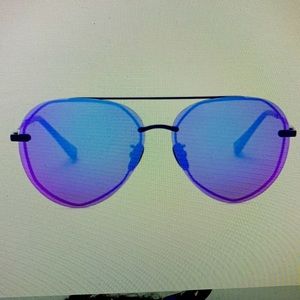 Lenox Matte Black Purple Mirror Sunglasses